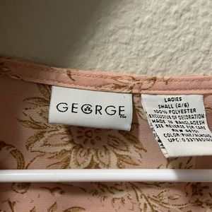 vintage light pink floral light top